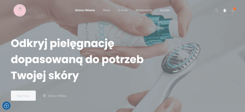 Strona glowna sklepu internetowego dlatwojegopiekna hero section