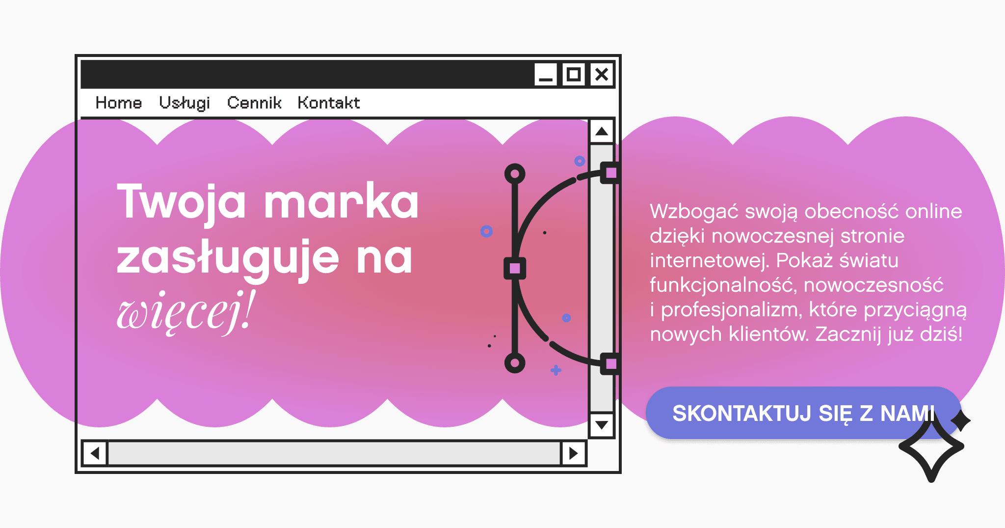 CTA kierujące na stronę kontaktową agencji interaktywnej manila