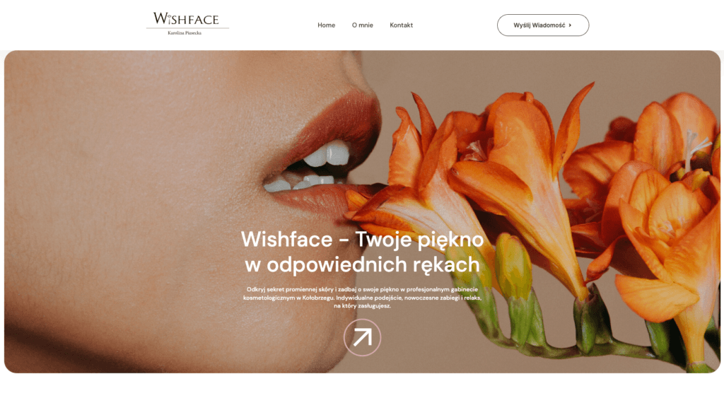 wishface hero section agencja manila strona internetowa