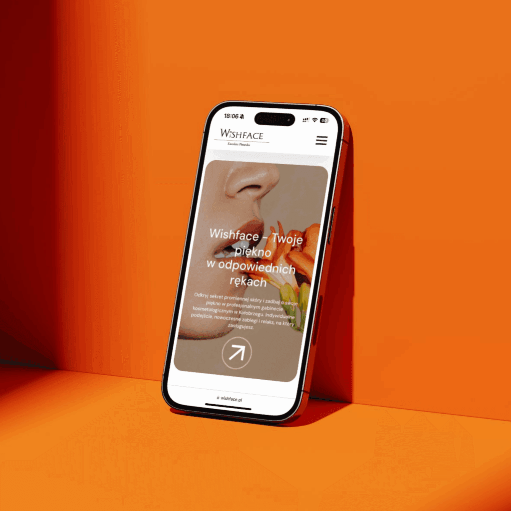 Strona internetowa WishFace stworzona przez Agencję Manila