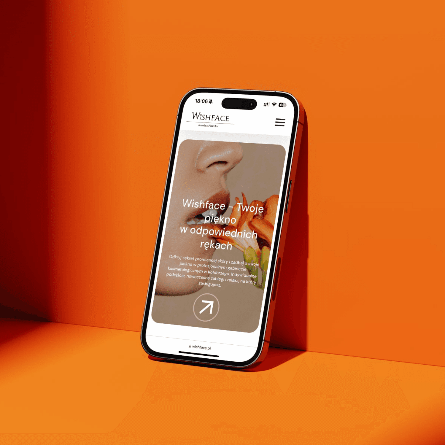 Strona internetowa WishFace stworzona przez Agencję Manila