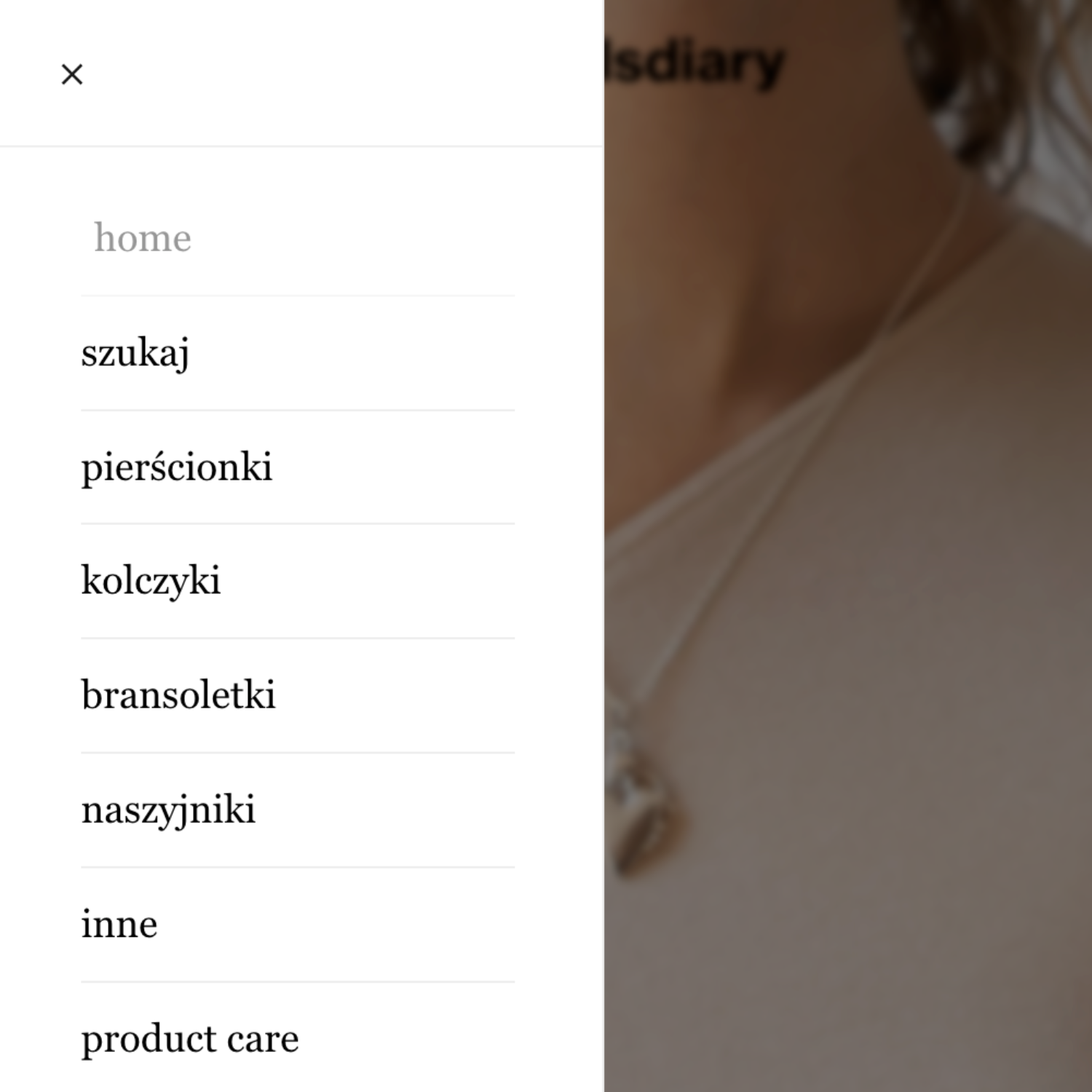menu mobilne ejewelsdiary